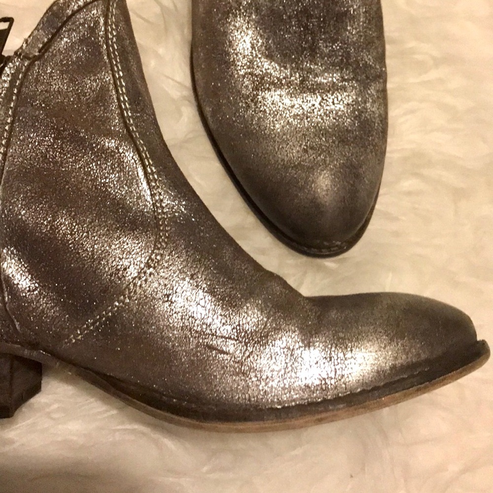 Seychelles Metallic Silver Distressed Ankle Boots - Picture 7 of 10